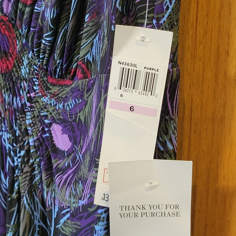 NWT MUSE Purple Artistic Dress - Picture 3 of 9